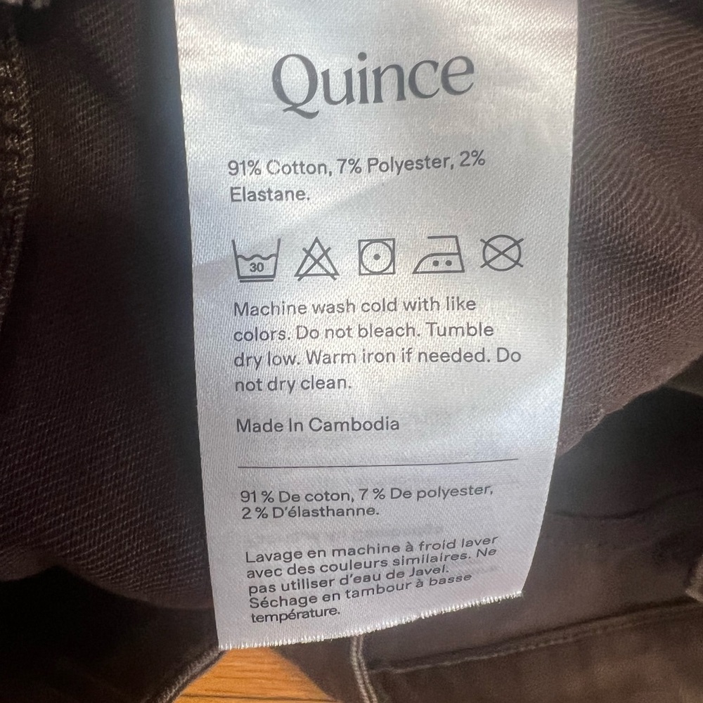 Quince Chocolate Brown Denim Pants - Picture 5 of 5